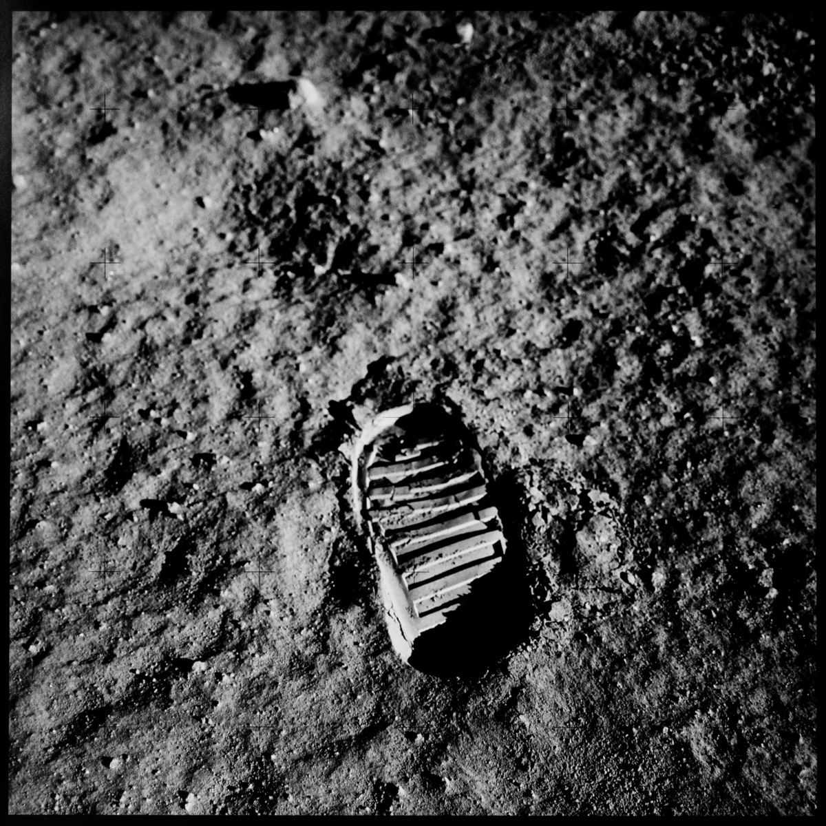 Aldrin's boot print, Apollo 11