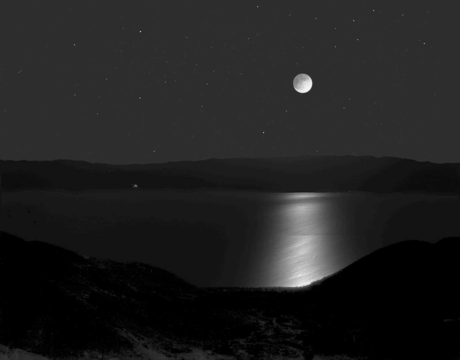 Eclipsed Moonrise, Dead Sea