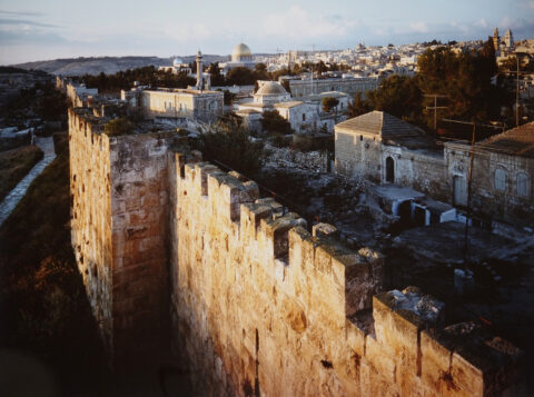 Old City from Eastern Ramparts, dawn, Jerusalem